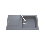 Évier granit gris Ewi HOLIDAY 1 bac -1 égouttoir