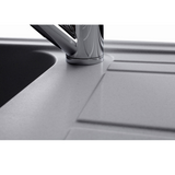 Évier granit gris Ewi HOLIDAY 1 bac -1 égouttoir