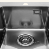 Evier inox Luisina JAVA 1 bac 390x505