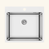 Vidage manuel chromé 1 bac CUIPD676-D pour évier inox