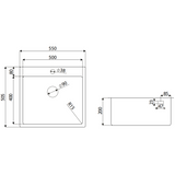 Evier inox Luisina JAVA 1 bac 550x505