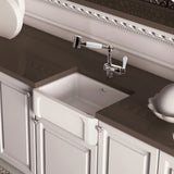 Évier timbre d'office céramique Chambord KATE blanc 59x47 cm 1 bac - sans trop plein