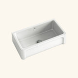 Évier timbre d'office céramique Chambord KATE 1 bac blanc 79x47 cm