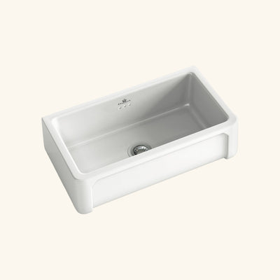 Évier timbre d'office céramique Chambord KATE 1 bac blanc 79x47 cm