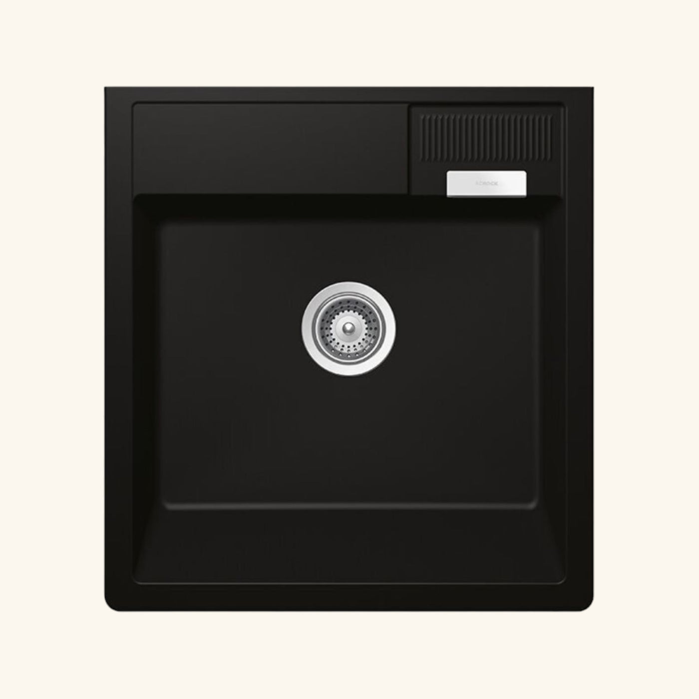 Évier timbre d´office granit noir KALLIO 1 bac