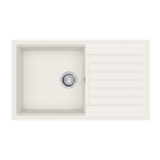 Evier granit blanc Helika KOPA 1 bac 1 égouttoir