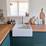 Évier timbre d'office granit blanc cassé Kümbad KIWI 1 bac 595x630