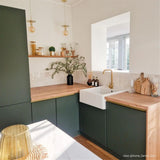 Évier timbre d'office granit blanc cassé Kümbad KIWI - 1 bac 595x630