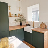 Évier timbre d'office granit blanc cassé Kümbad KIWI 1 bac 595x630