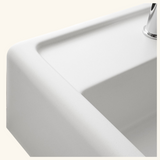 Évier timbre d'office granit blanc cassé Kümbad KIWI 1 bac 595x630