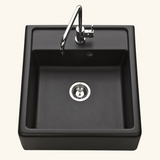 Évier timbre d'office granit noir Kümbad KIWI - 1 bac 595x630