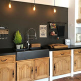 Évier timbre d'office granit noir Kümbad KIWI 2 bacs