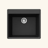 Évier granit noir Schock KAZU 1 grand bac 600x530