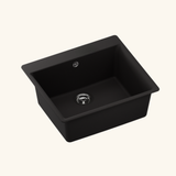Évier granit noir Schock KAZU 1 grand bac 600x530