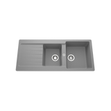 Évier granit gris Schock LEDIS 2 bacs 1 égouttoir