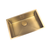 Évier sous-plan inox doré Luisina LEGATO 1 bac 660x440 - Grille et cache bonde doré inclus