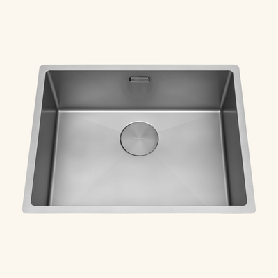 Évier sous-plan inox platinium Luisina LEGATO 1 bac 560x440 - cache bonde inclus