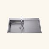 Evier inox Helika LUNY 1 grand bac 1 égouttoir droite