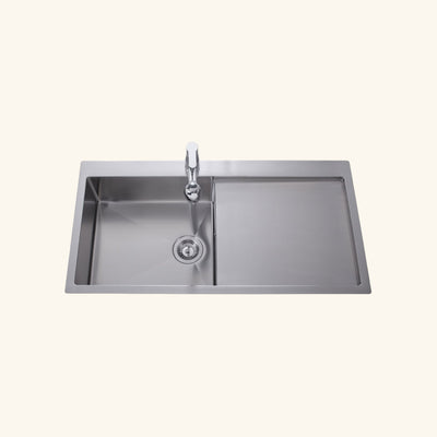 Evier inox Helika LUNY 1 grand bac 1 égouttoir droite