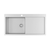 Evier inox Helika LUNY 1 grand bac 1 égouttoir droite