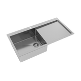 Evier inox Helika LUNY 1 grand bac 1 égouttoir droite