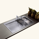 Evier inox Helika LUNY 1 grand bac 1 égouttoir gauche
