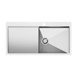 Evier inox Helika LUNY 1 grand bac 1 égouttoir gauche