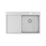Evier inox Helika LUNY 1 bac - 1 égouttoir à gauche