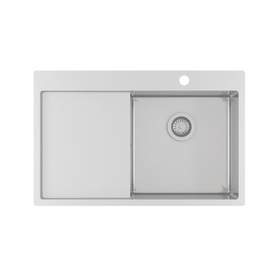 Evier inox Helika LUNY 1 bac - 1 égouttoir à gauche
