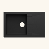 Evier granit noir métal Kümbad LYDIA 1 bac 1 égouttoir