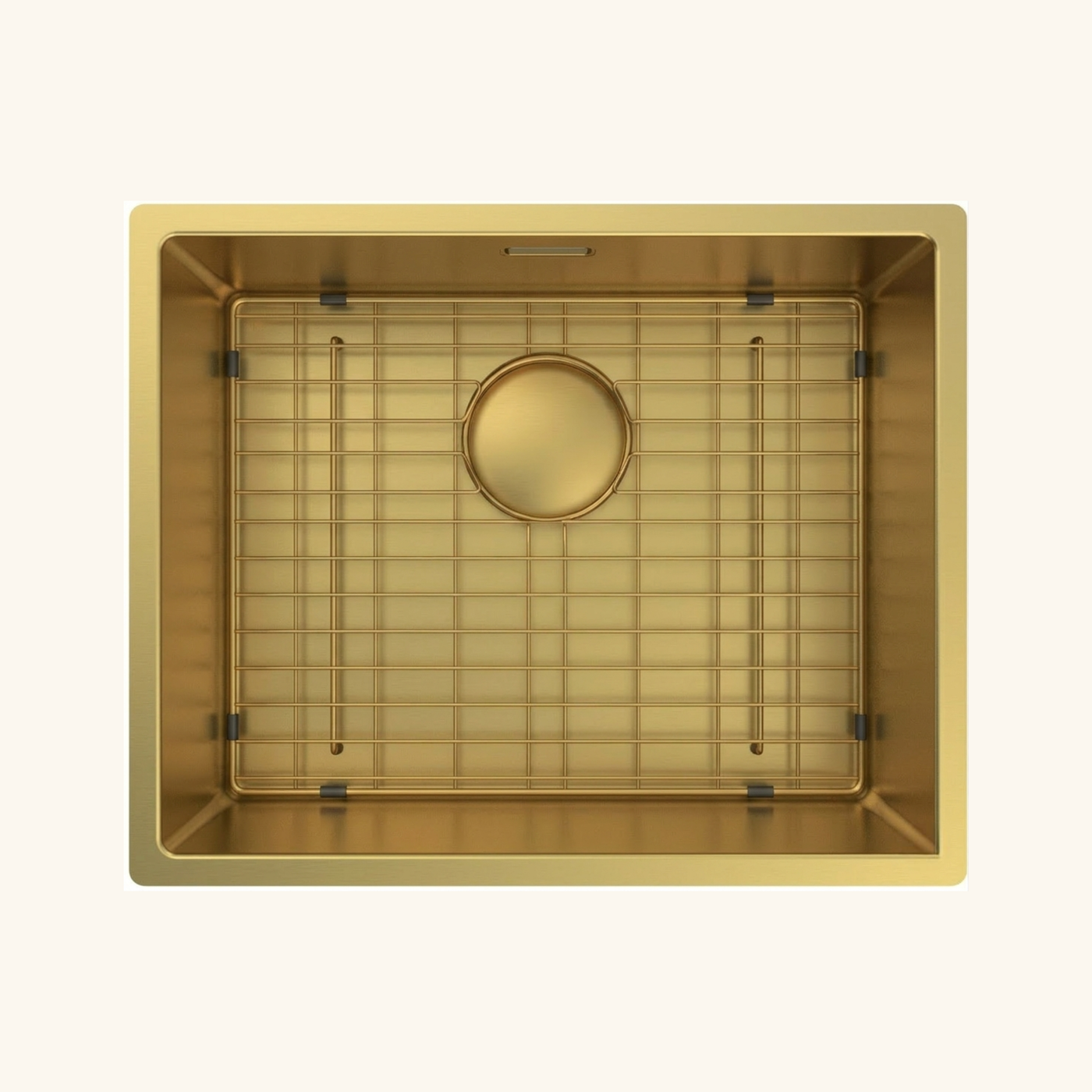 Évier à encastrer inox doré MAYA 1 bac 540x440 - Grille évier incluse