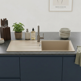 Evier granit beige Luisina MAELLA 1 grand bac 1 égouttoir