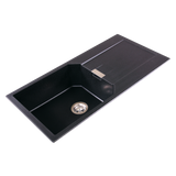 Évier granit noir Schock MANHATTAN 1 grand bac 1 égouttoir