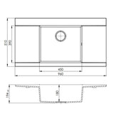 Évier Kümbad MYLO granit blanc 1 bac - 2 égouttoirs