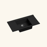 Évier granit noir Kümbad MYLO 1 bac 2 égouttoirs -