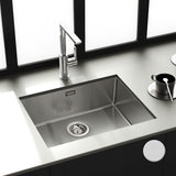 Evier sous-plan inox nid d'abeille VIBRATO Luisina 1 bac 570x450 mm