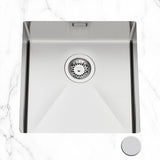 Evier sous-plan inox nid d'abeille VIBRATO Luisina 1 bac 450x450 mm