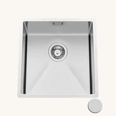 Evier sous-plan inox nid d'abeille VIBRATO Luisina 1 bac 450x450 mm