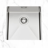 Evier sous plan inox lisse VIBRATO Luisina 1 bac 450x450 mm