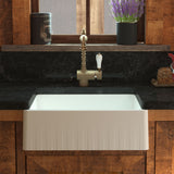 Évier timbre d'office sous-plan granit blanc Kümbad NORA 1 bac