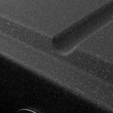 Évier granit noir Ewi OGLIO 1 grand bac 1 égouttoir