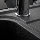 Évier granit noir Ewi OGLIO 1 grand bac 1 égouttoir