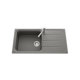 Évier granit gris Ewi OGLIO 1 grand bac 1 égouttoir