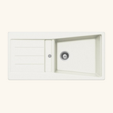 Vidage automatique gain de place 1 bac CUIPD013 pour évier granit - Siphon gain de place