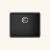 Évier sous-plan granit full noir Luisina PAQUITA 1 bac 536x436
