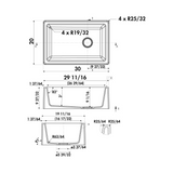 Évier timbre d'office granit gris PHILIPPE II 1 bac - sans trop plein