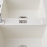 Évier résine blanc PLUTON 2 bacs 1 égouttoir