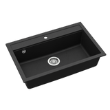 Évier granit noir Helika QUADRO 1 bac