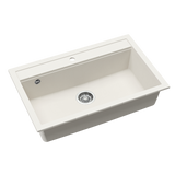 Évier granit blanc Helika QUADRO 1 bac