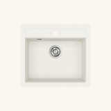 Évier granit blanc Helika QUADRIS 1 bac